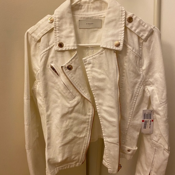 Blank NYC Jackets & Blazers - Blank NYC white motto jacket